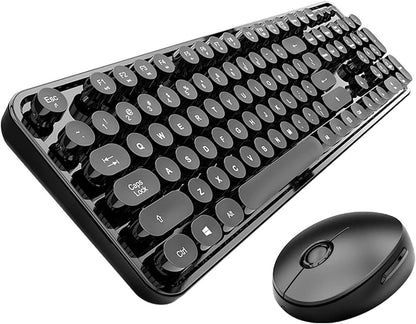 STIVIC Retro Wireless Keyboard and Mouse