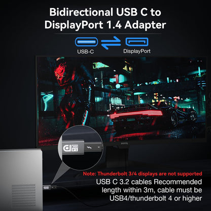 LEIRUI USB-C to DisplayPort Adapter
