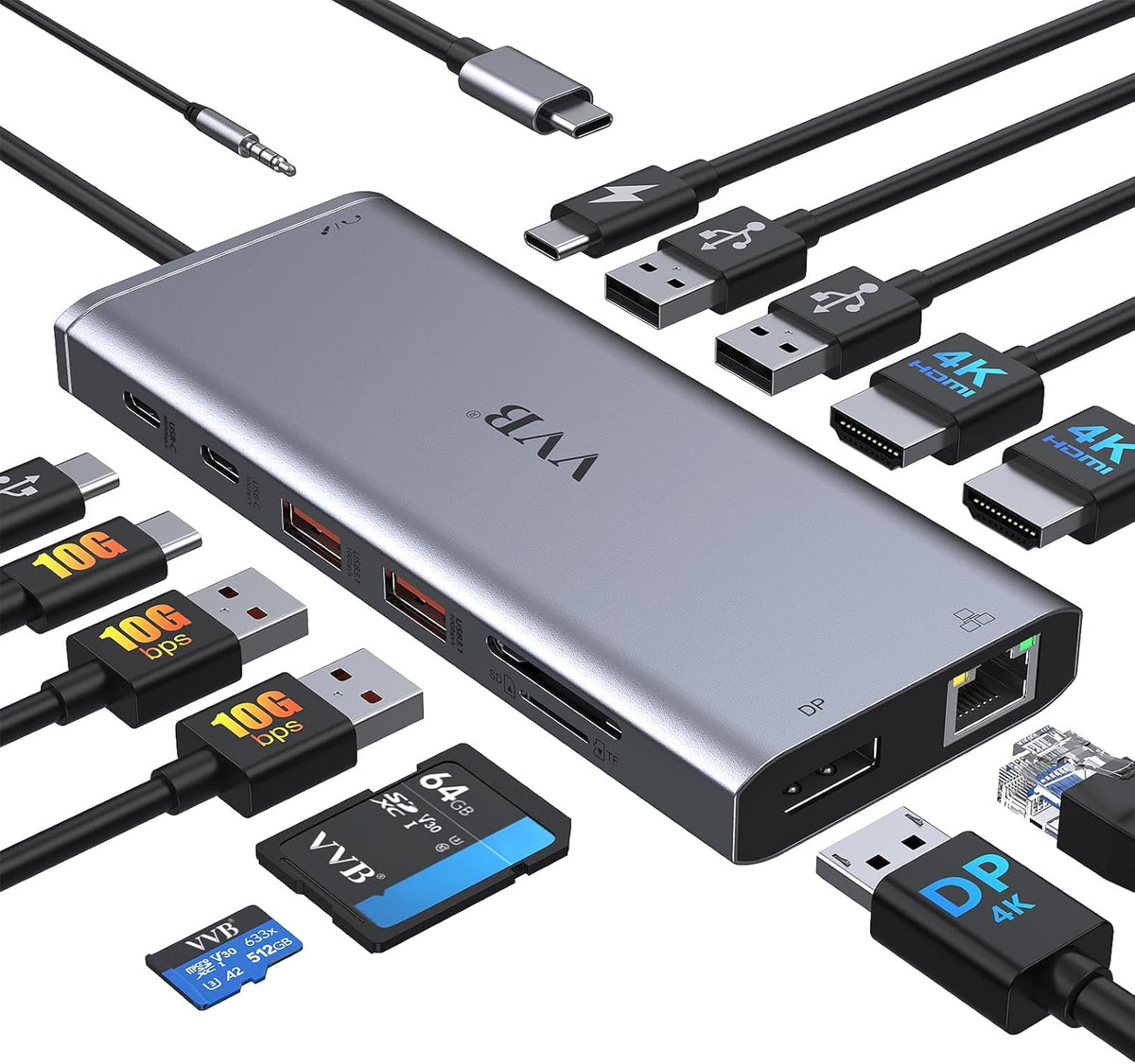 VVB USB C Laptop Docking Station